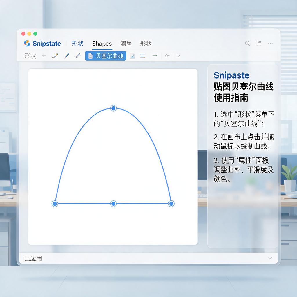 Snipaste贴图贝塞尔曲线怎么用?