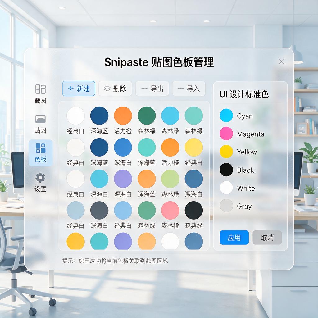 Snipaste贴图色板管理怎么操作?