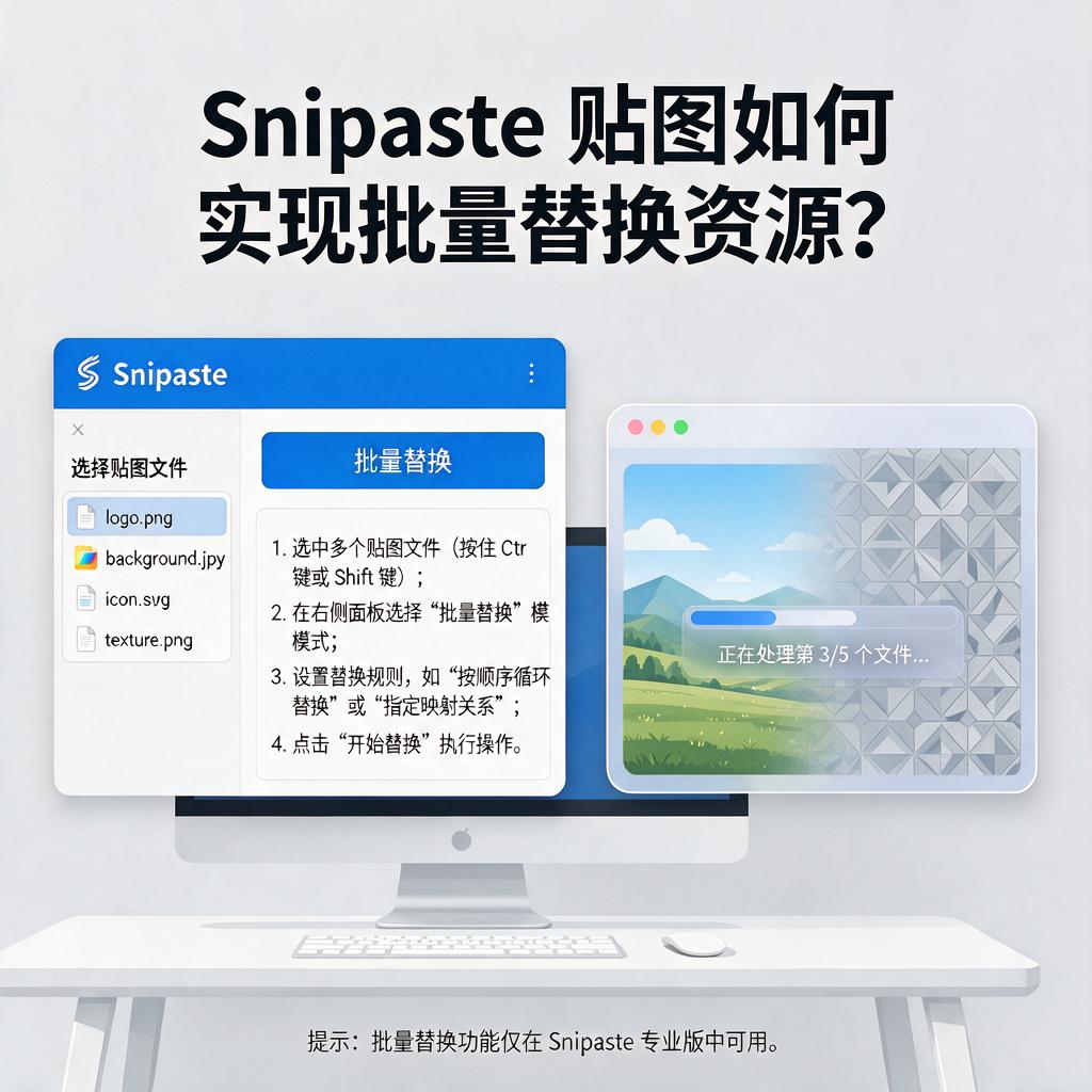 Snipaste贴图如何实现批量替换资源?
