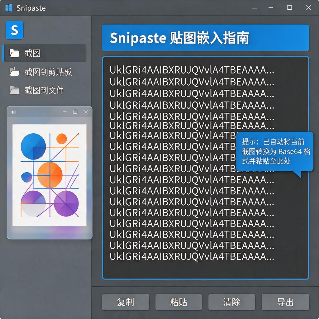 Snipaste贴图如何嵌入Base64编码？
