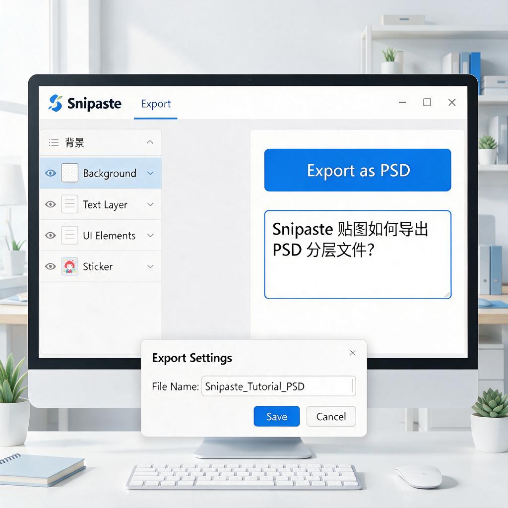 Snipaste贴图如何导出PSD分层文件？