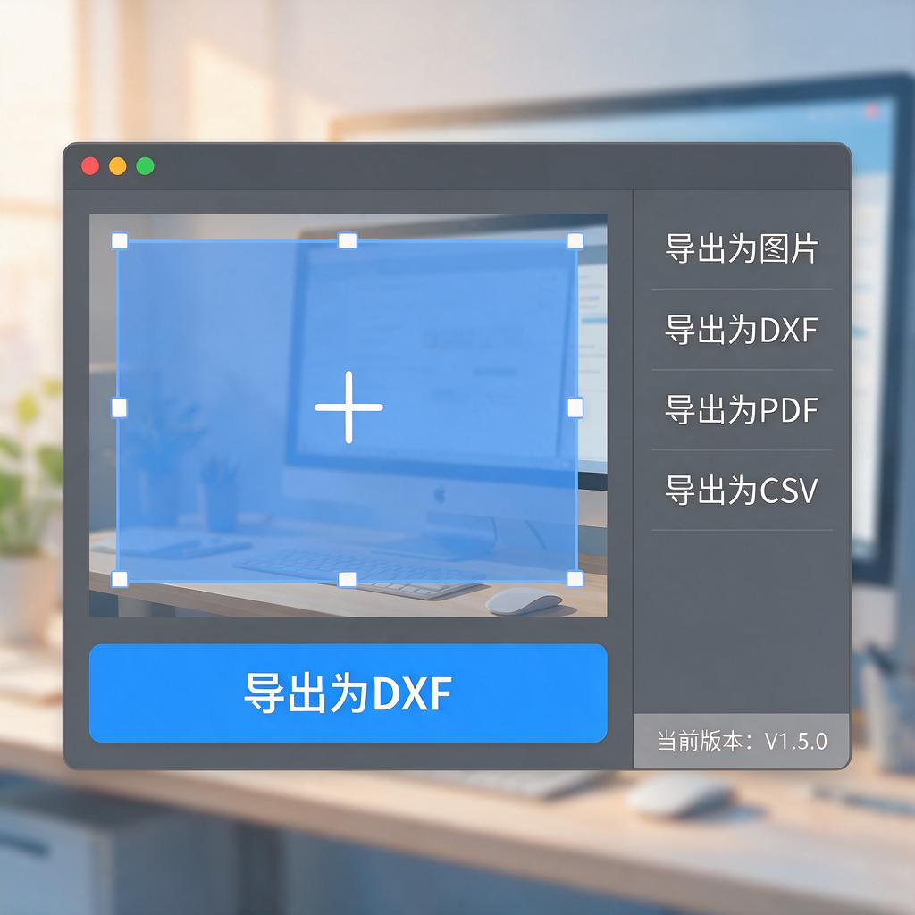 Snipaste贴图如何导出为DXF工程文件格式？