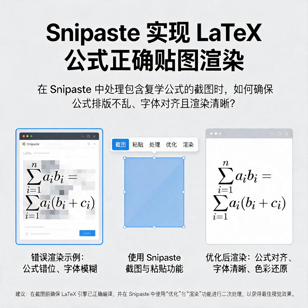 Snipaste如何实现LaTeX公式的正确贴图渲染?