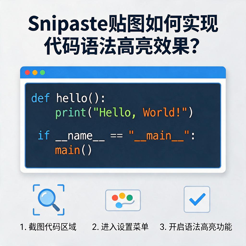 Snipaste贴图如何实现代码语法高亮效果?