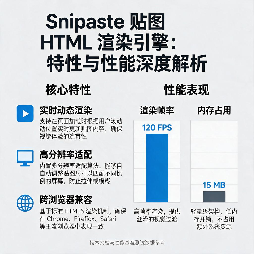 Snipaste贴图HTML渲染引擎有哪些特性和性能表现?