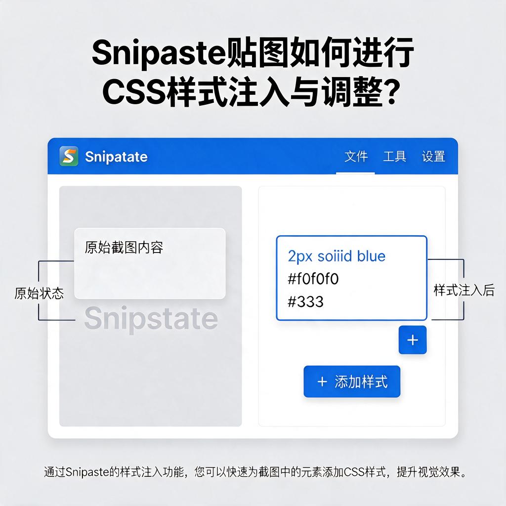 Snipaste贴图如何进行CSS样式注入与调整?