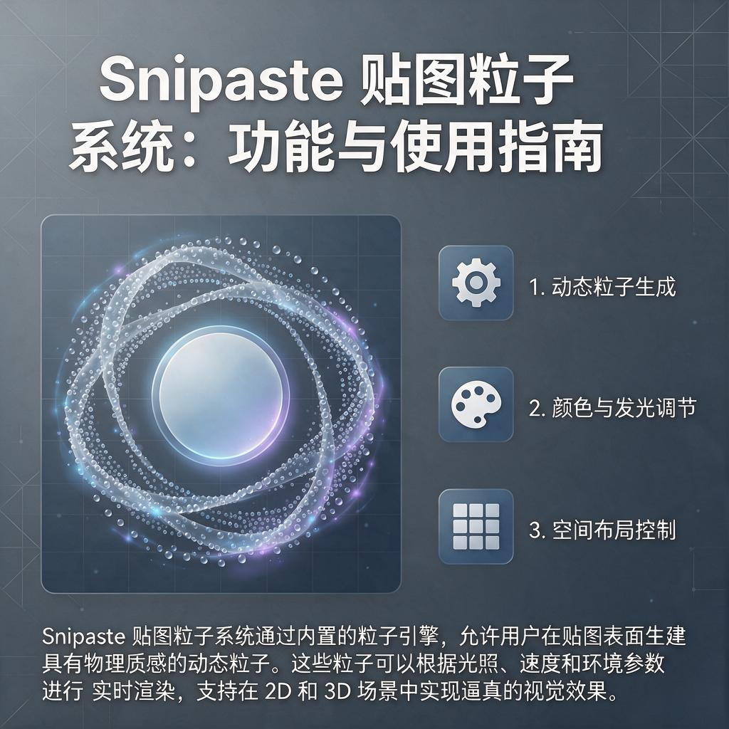 Snipaste贴图粒子系统怎么用有哪些功能?