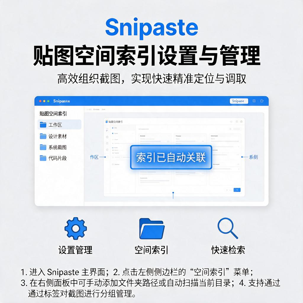 Snipaste贴图空间索引怎么设置和管理?