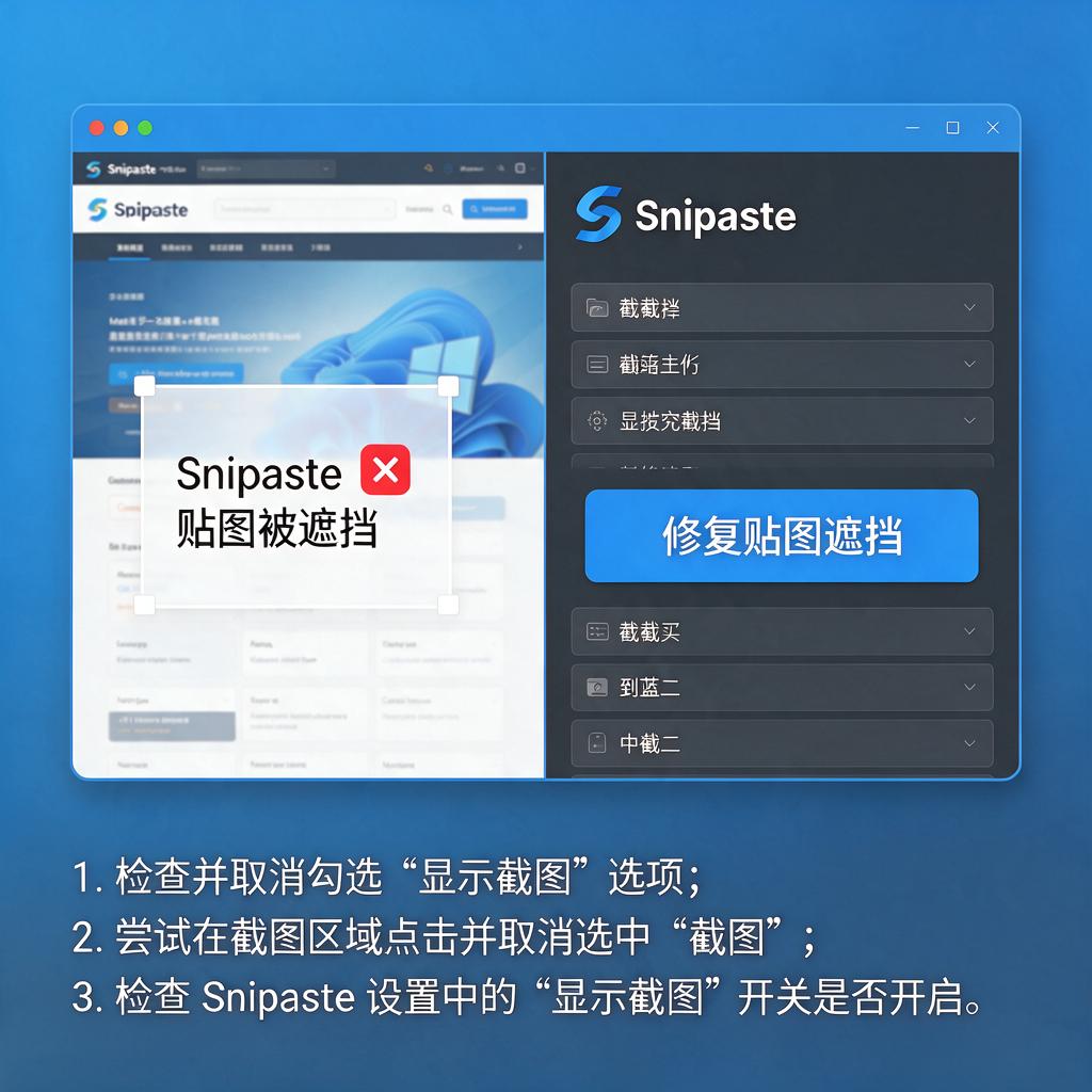 Snipaste贴图被遮挡怎么解决?