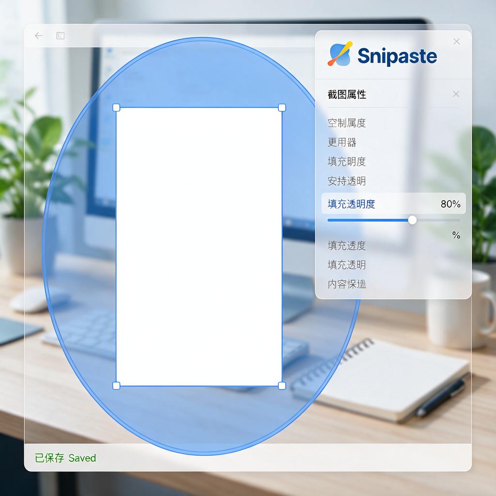 Snipaste椭圆框填充透明度怎么设置?