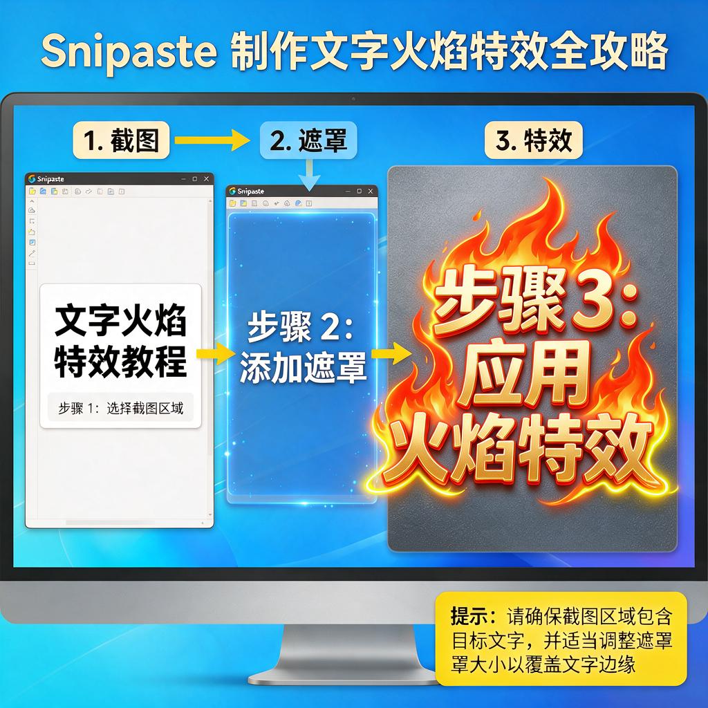 如何用Snipaste制作文字火焰特效?