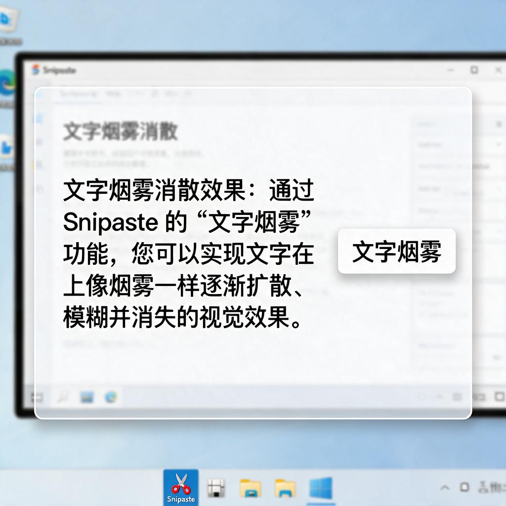 Snipaste如何实现文字烟雾消散效果?