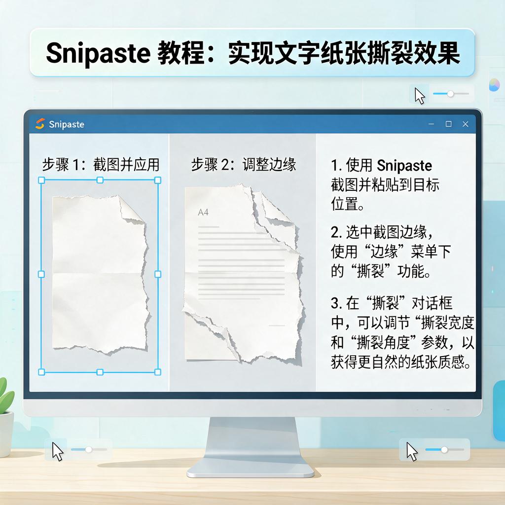 如何用Snipaste实现文字纸张撕裂效果？