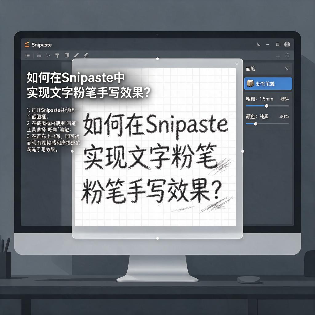 如何在Snipaste中实现文字粉笔手写效果？