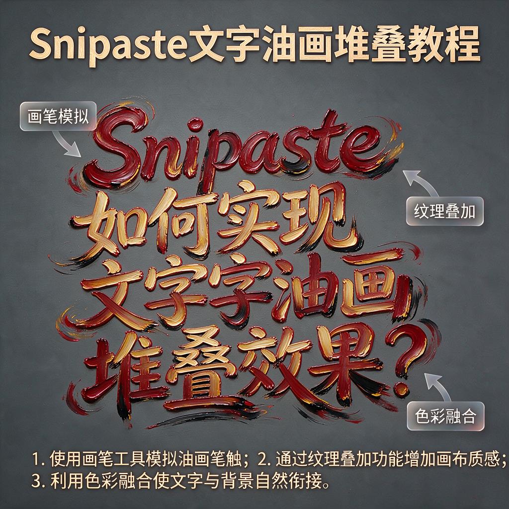 Snipaste如何实现文字油画堆叠效果？