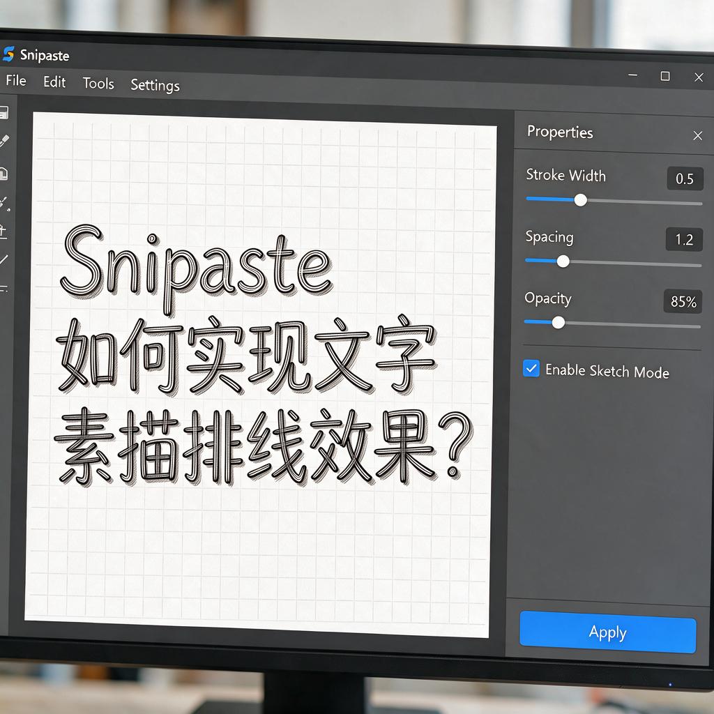 Snipaste如何实现文字素描排线效果？