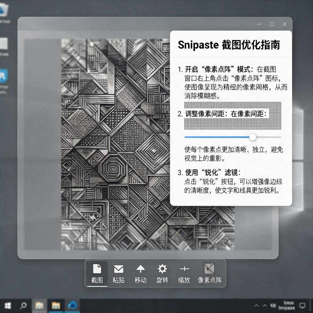 Snipaste文字像素点阵如何处理更清晰？
