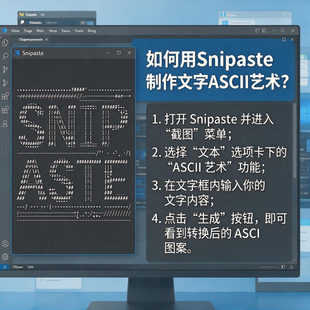 如何用Snipaste制作文字ASCII艺术？