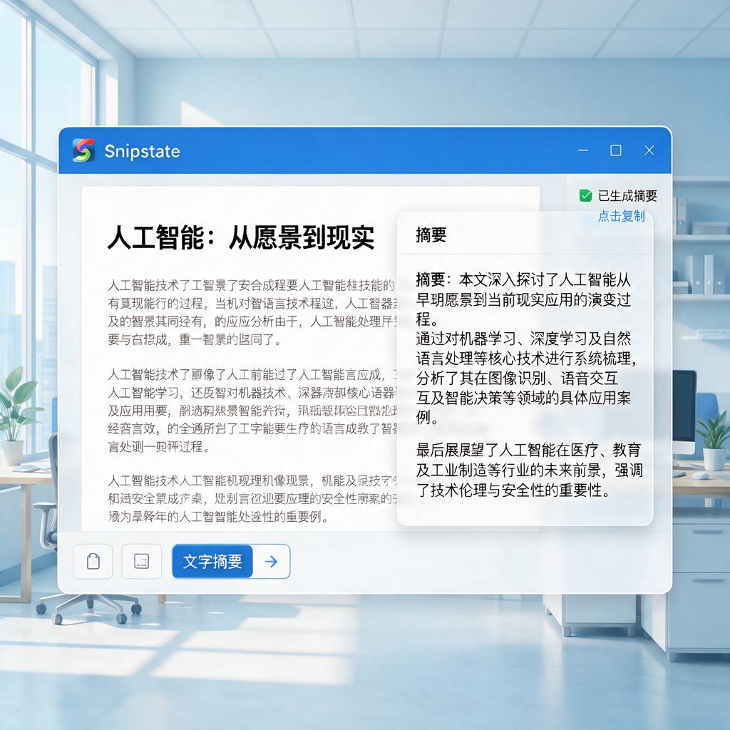 Snipaste如何实现文字摘要生成?