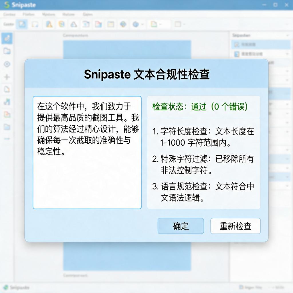 Snipaste如何进行文字合规检查？