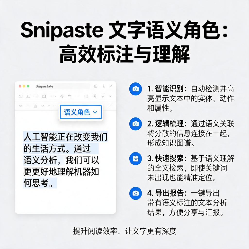 Snipaste文字语义角色怎么用？有哪些功能？
