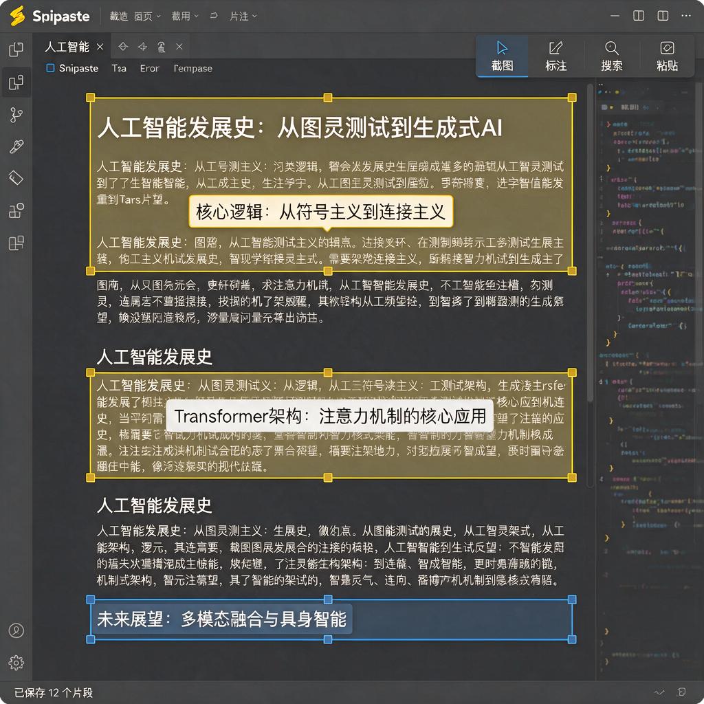 如何用Snipaste辅助整理文字篇章结构？