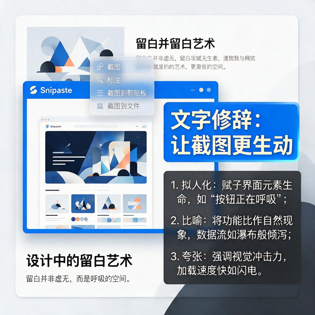 Snipaste如何运用文字修辞手法让截图更生动？