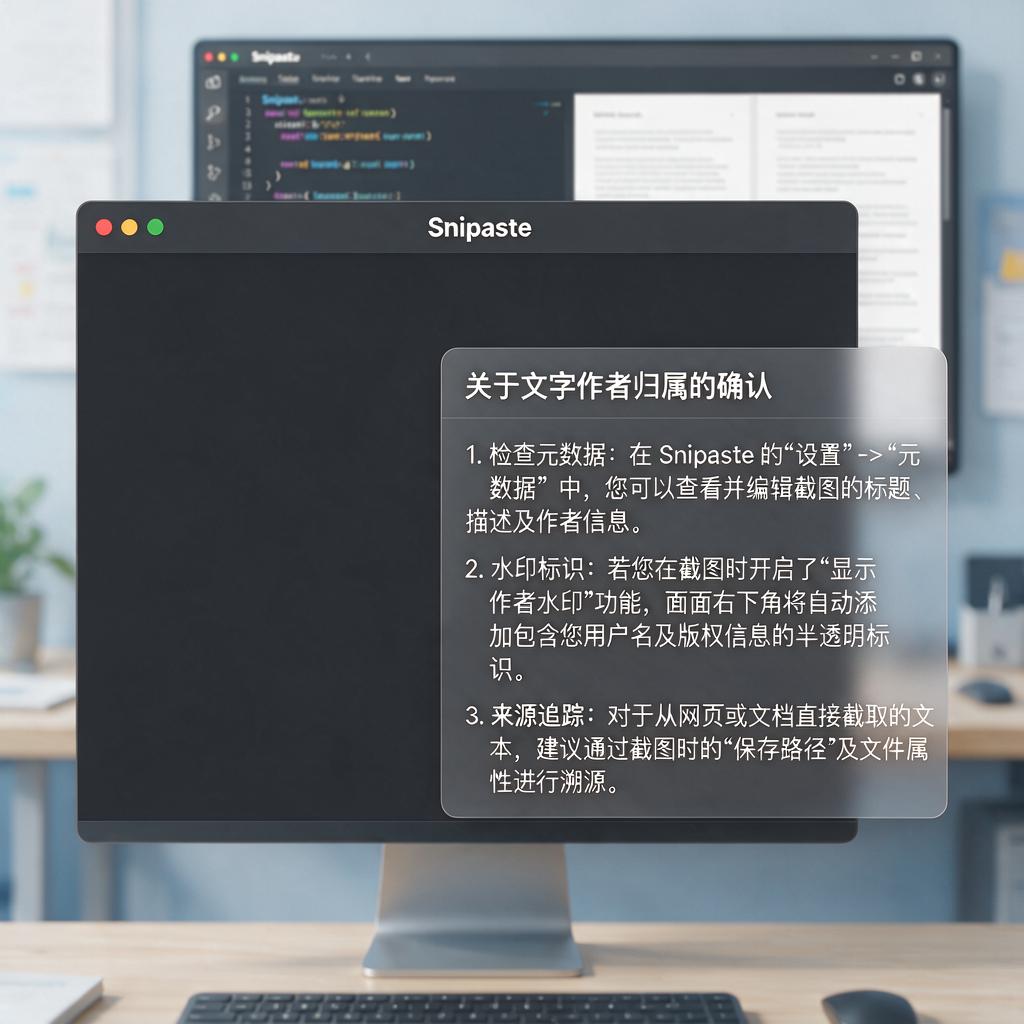 Snipaste文字作者归属如何确认？