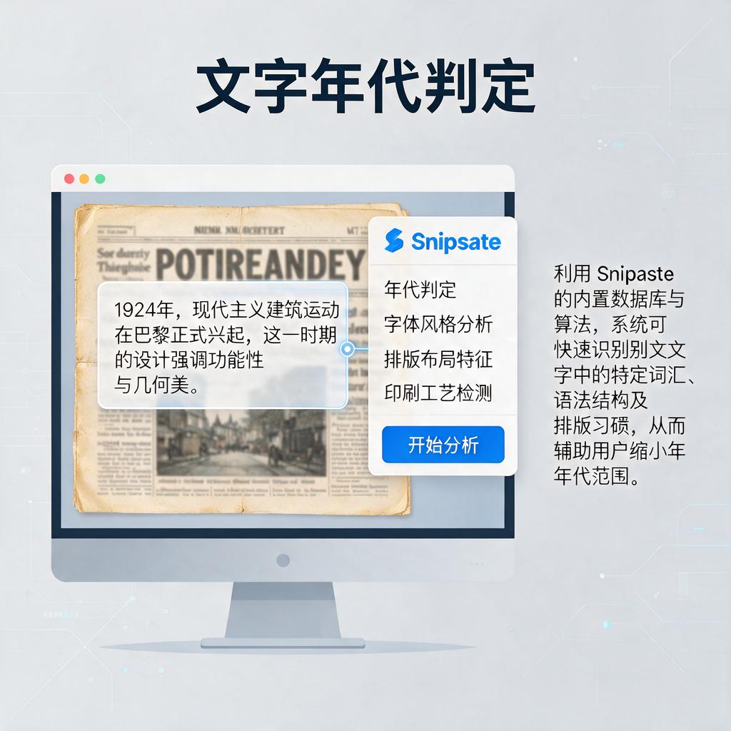 Snipaste如何辅助进行文字年代判定？