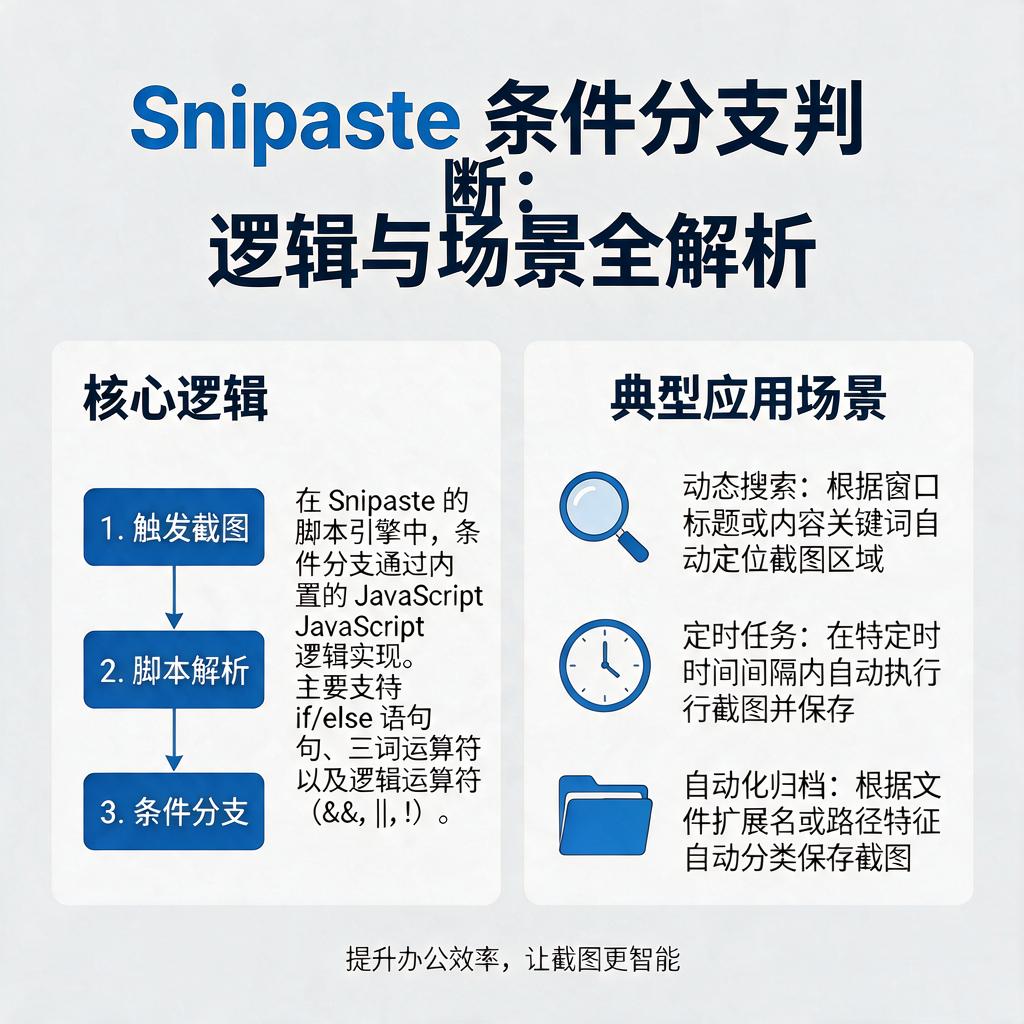 Snipaste条件分支判断如何使用及应用场景有哪些？