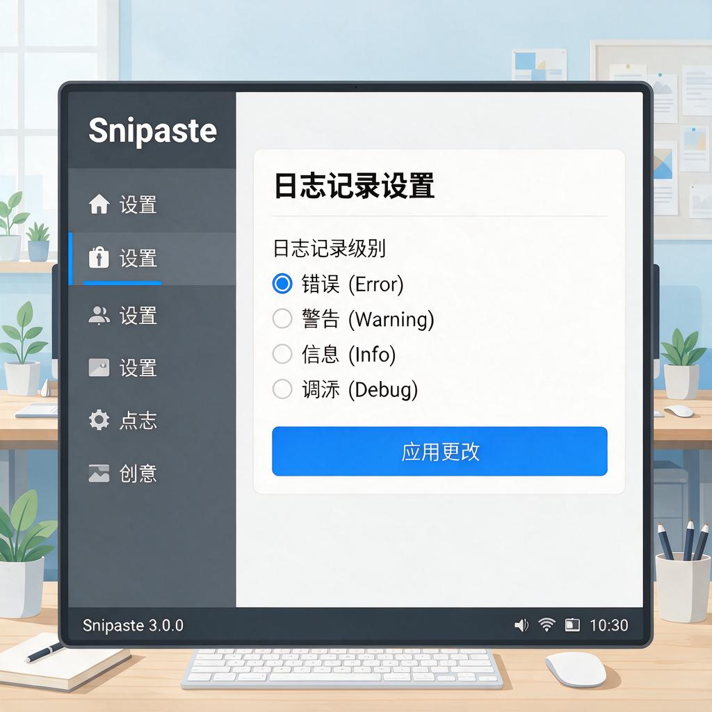 Snipaste日志记录级别有哪些及如何设置修改？