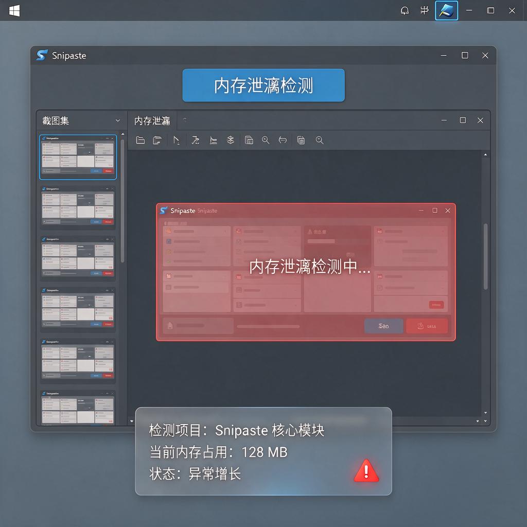 Snipaste内存泄漏怎么检测?