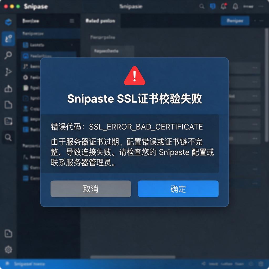 Snipaste SSL证书校验失败怎么解决？