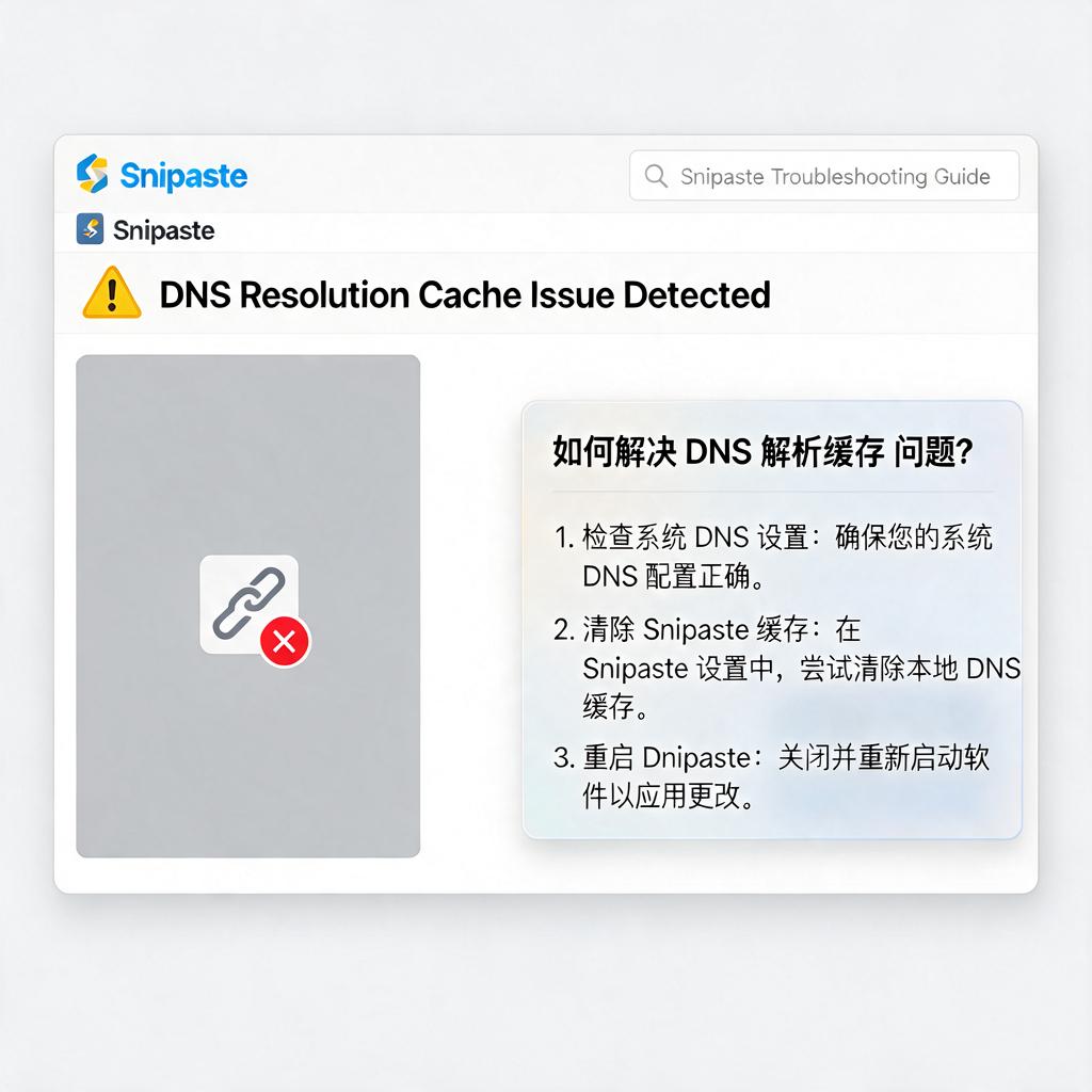 Snipaste遇到DNS解析缓存问题怎么解决？