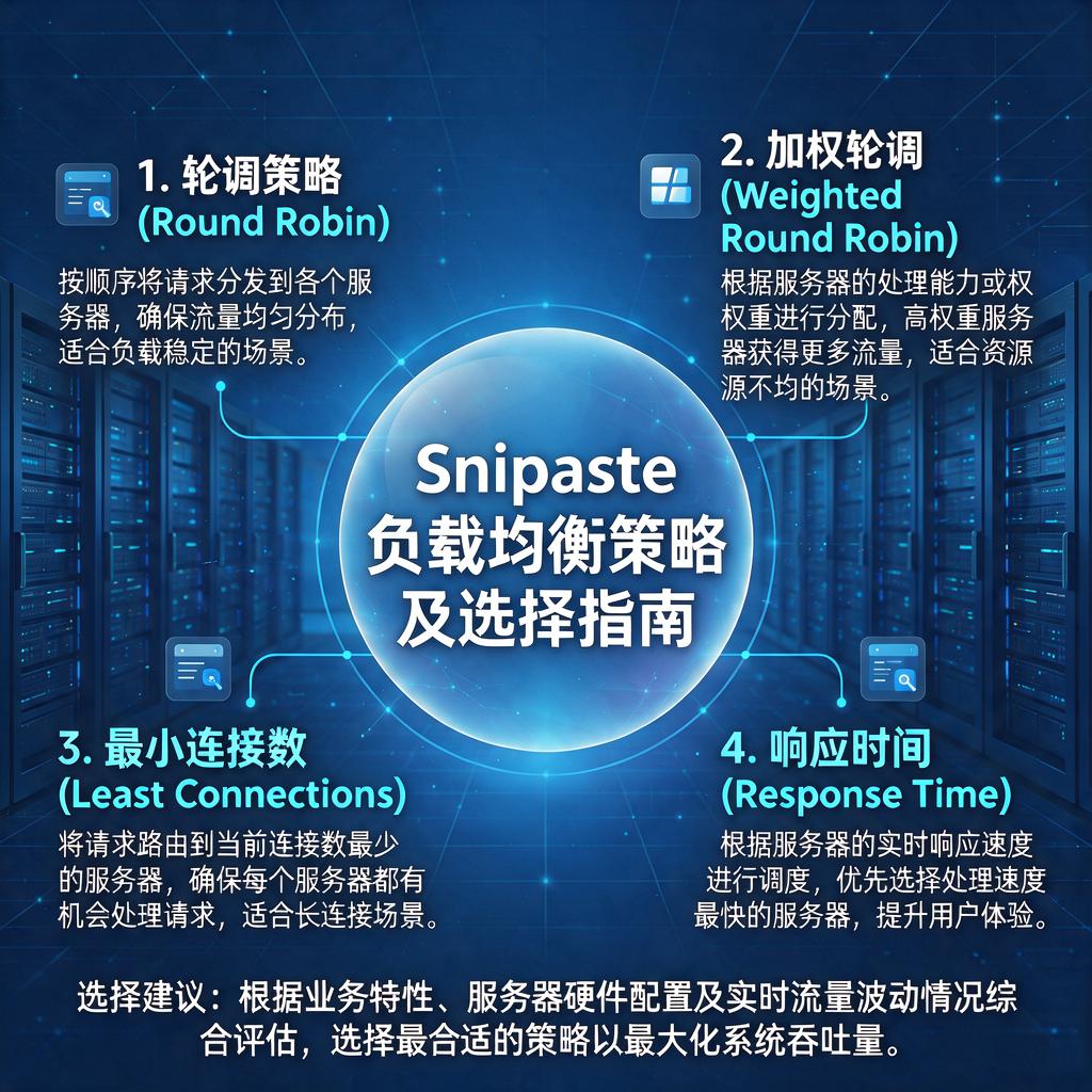 Snipaste负载均衡策略有哪些及如何选择?