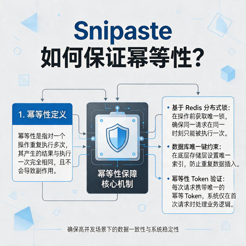 Snipaste如何保证幂等性？