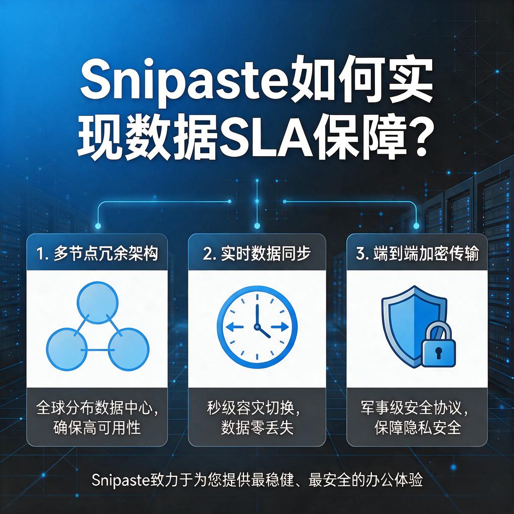 Snipaste如何实现数据SLA保障？