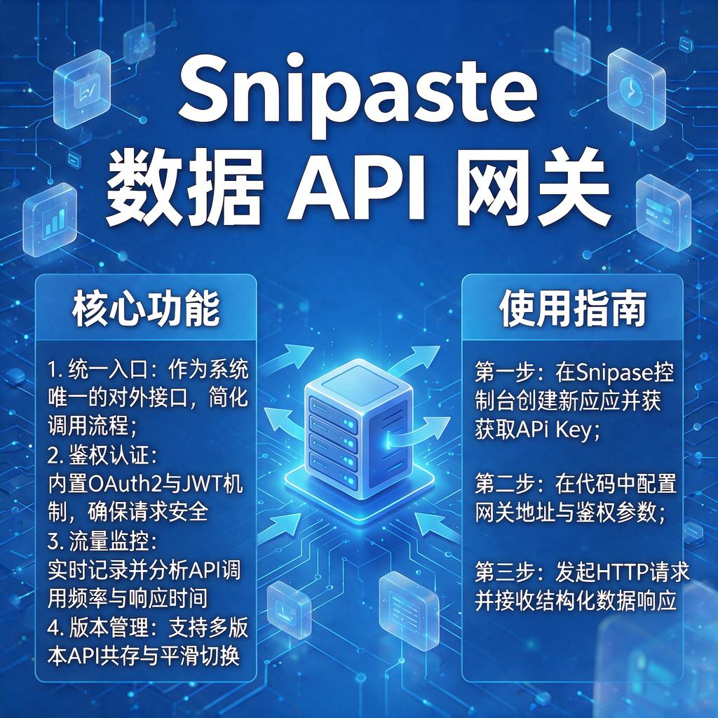 Snipaste数据API网关是什么有哪些功能怎么使用？