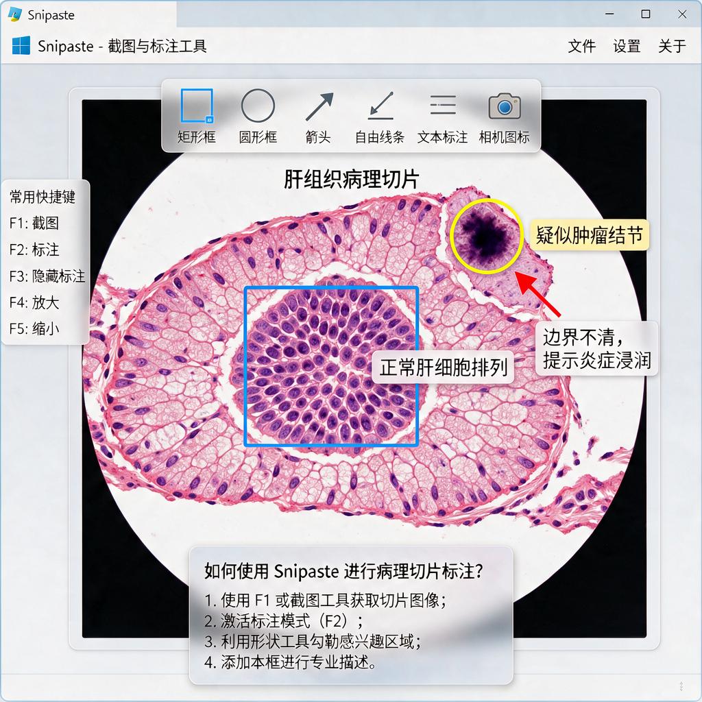 如何使用Snipaste进行病理切片标注?