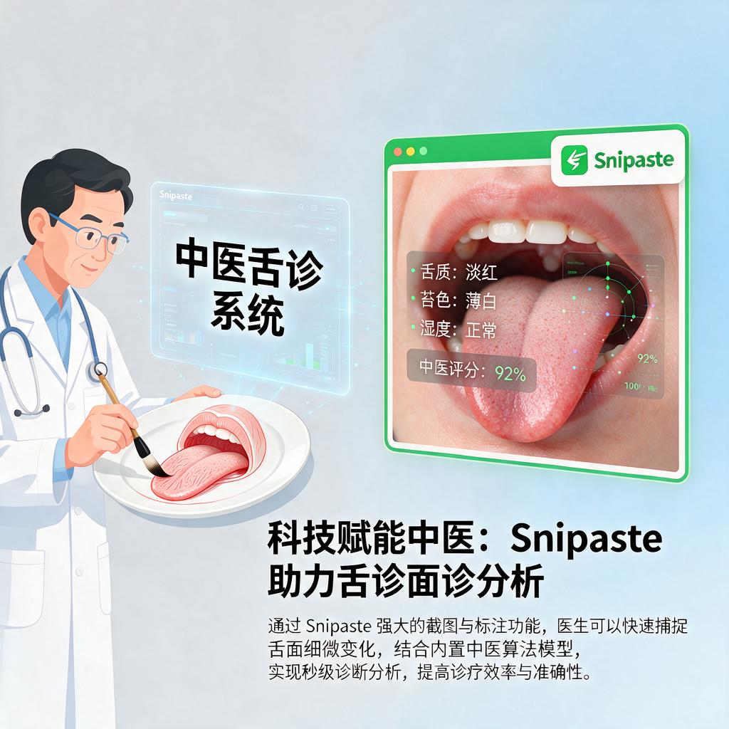 Snipaste如何助力中医舌诊面诊进行诊断分析?