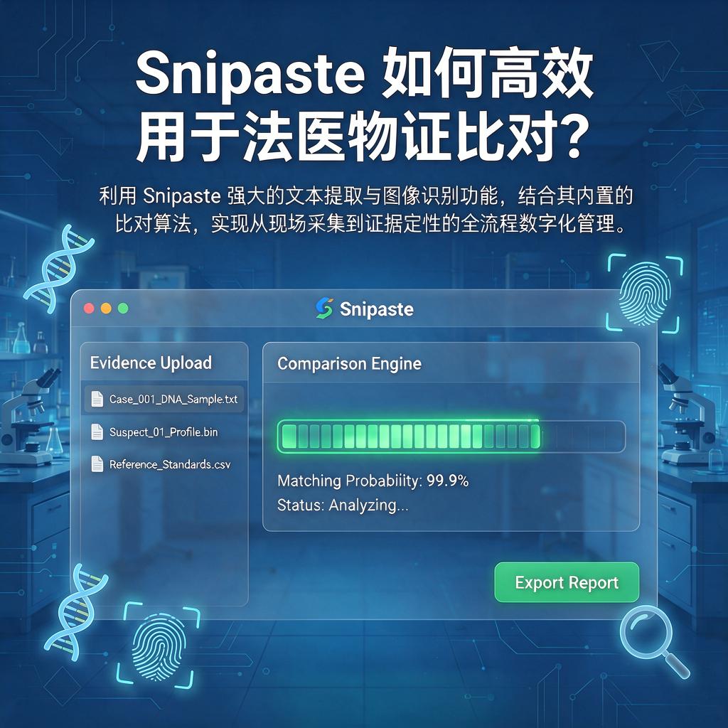 Snipaste如何高效用于法医物证比对?