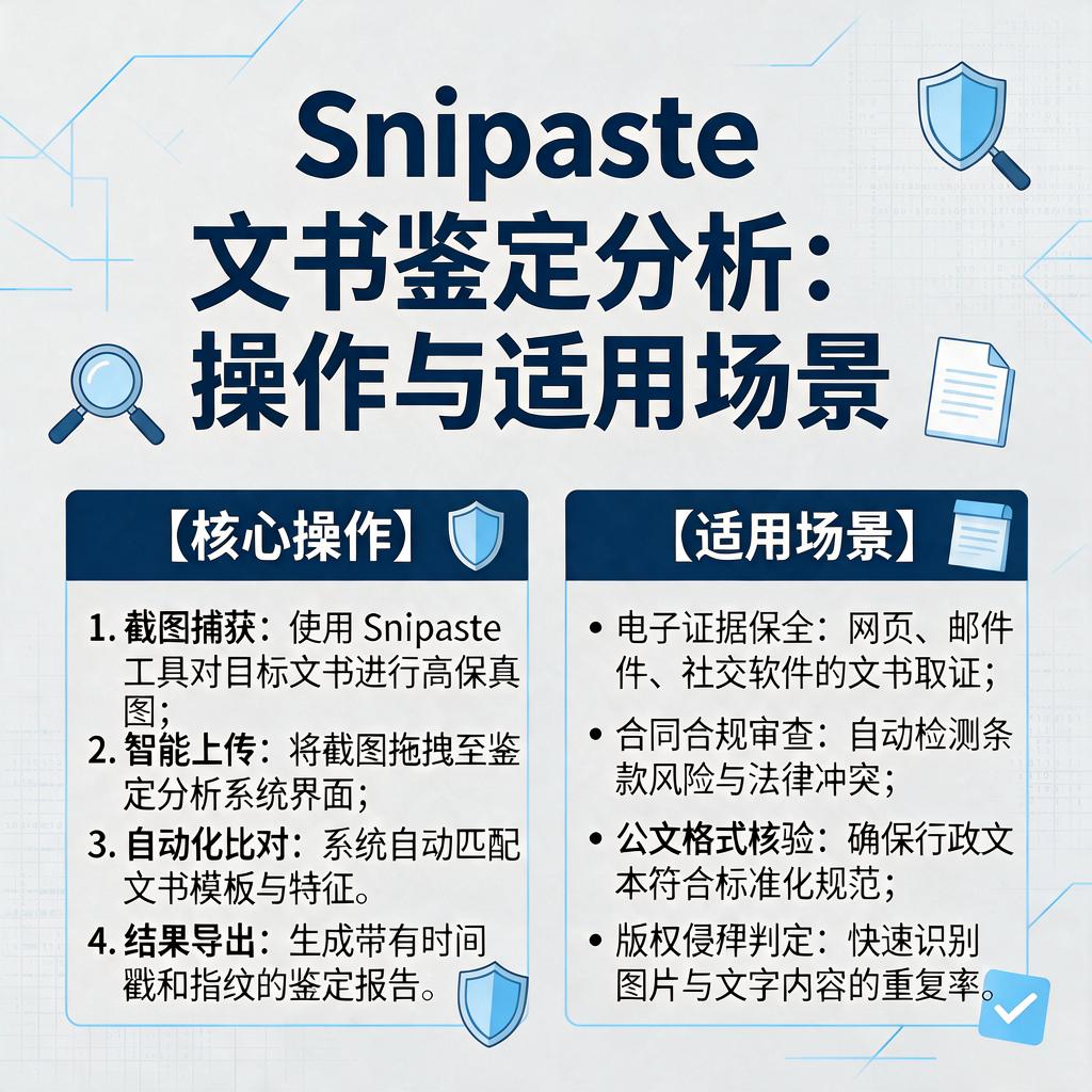 Snipaste文书鉴定分析如何操作及适用场景有哪些?