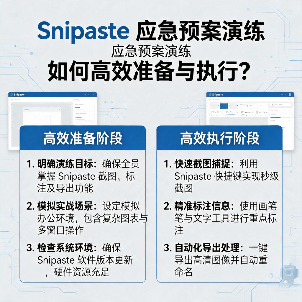 Snipaste应急预案演练如何高效准备与执行?