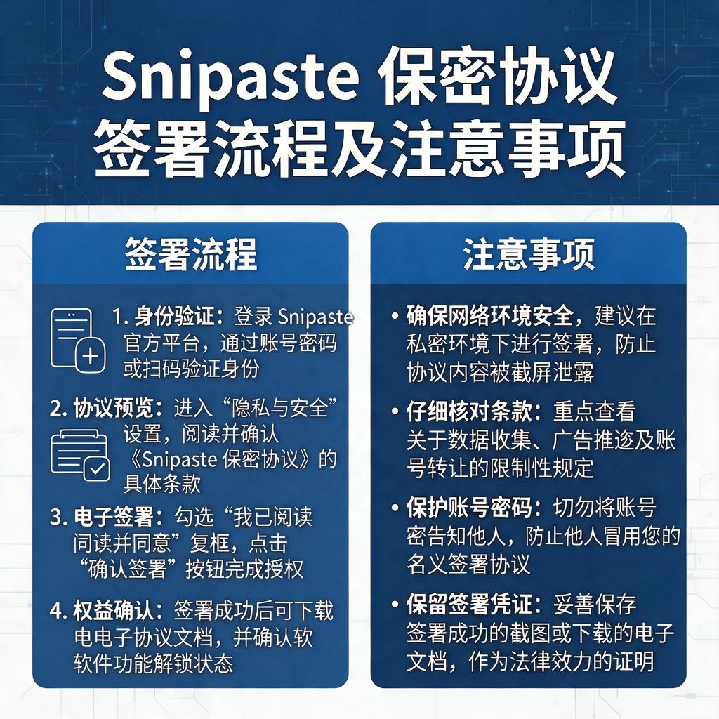 Snipaste保密协议签署流程及注意事项是什么?