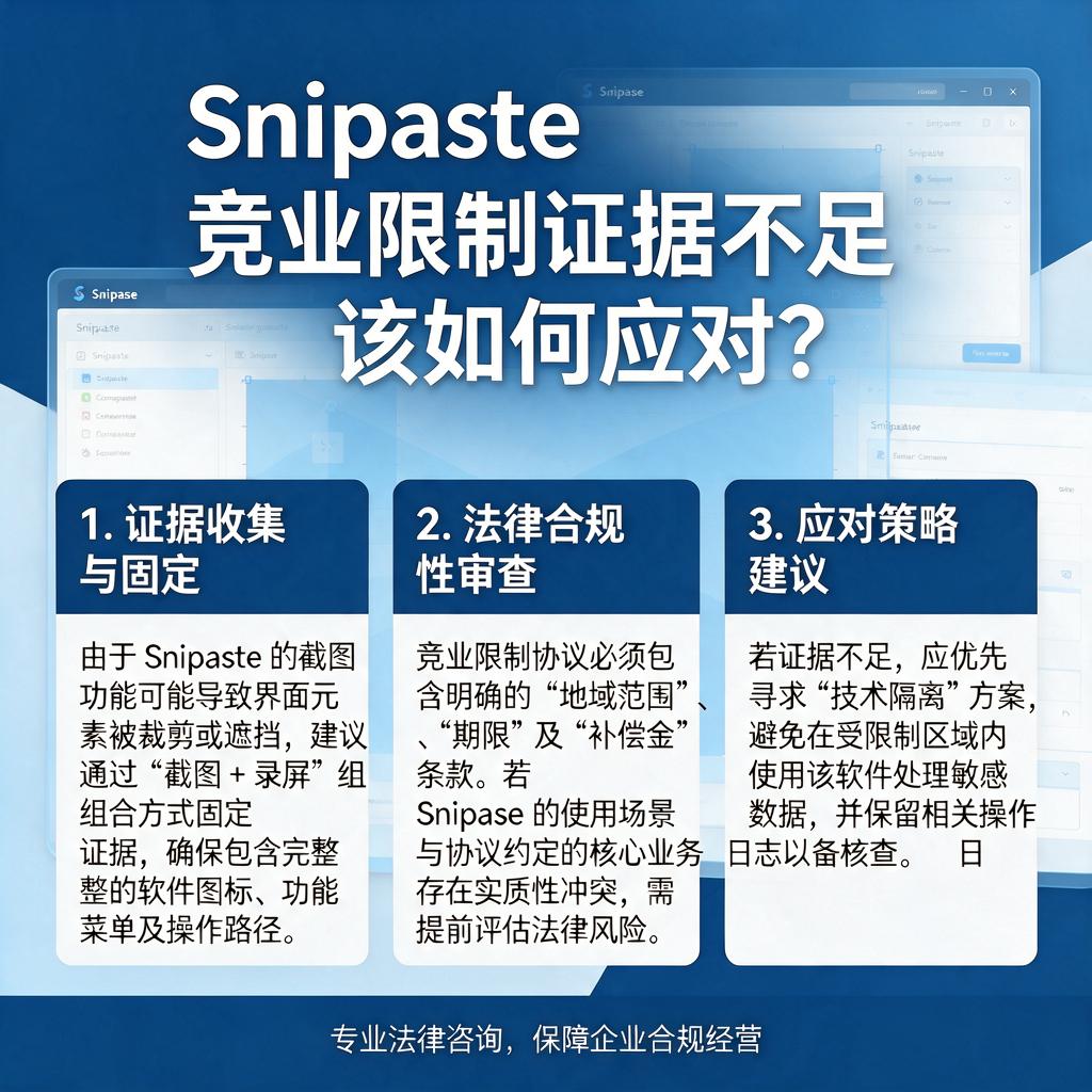 Snipaste竞业限制证据不足该如何应对？