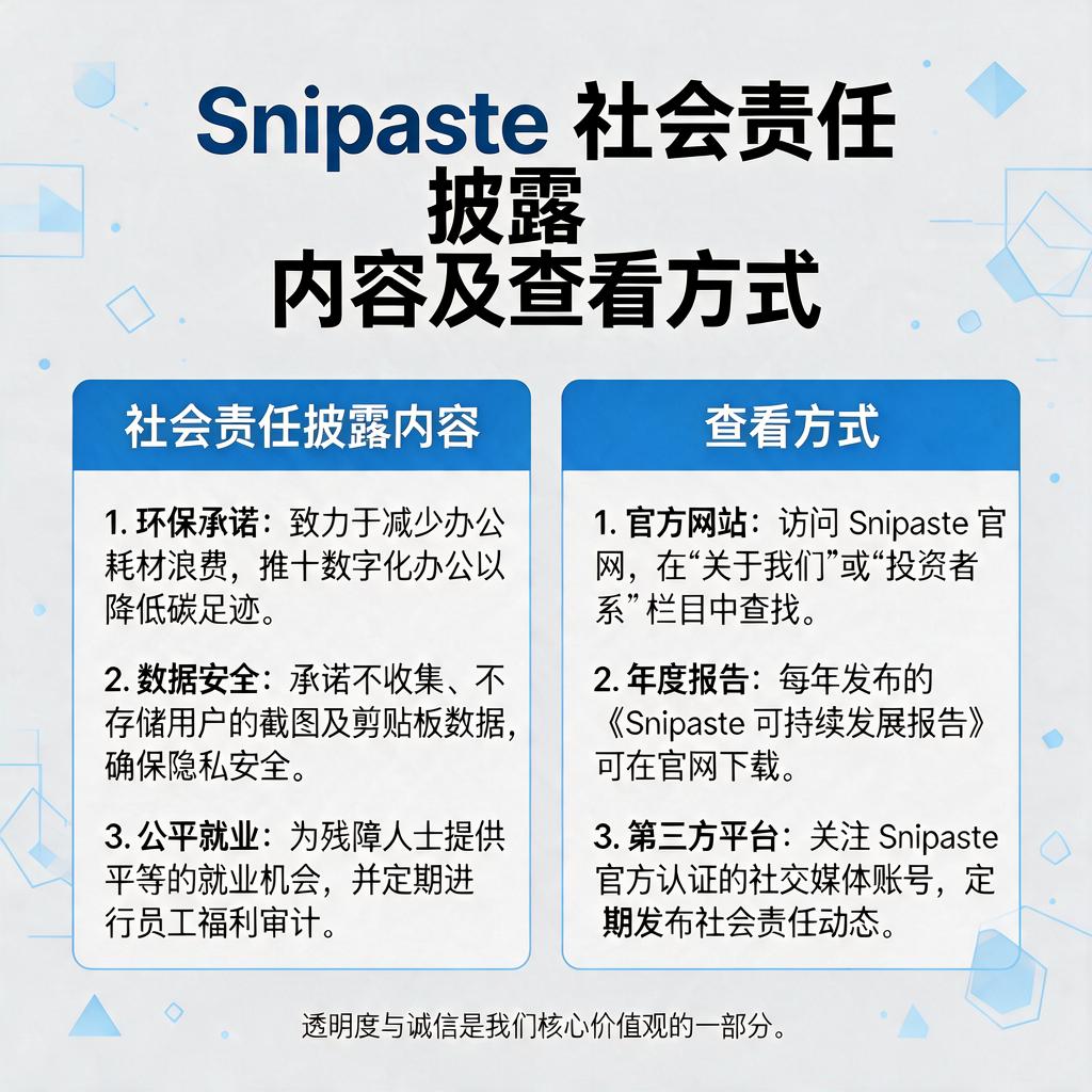 Snipaste社会责任披露内容及查看方式是什么?