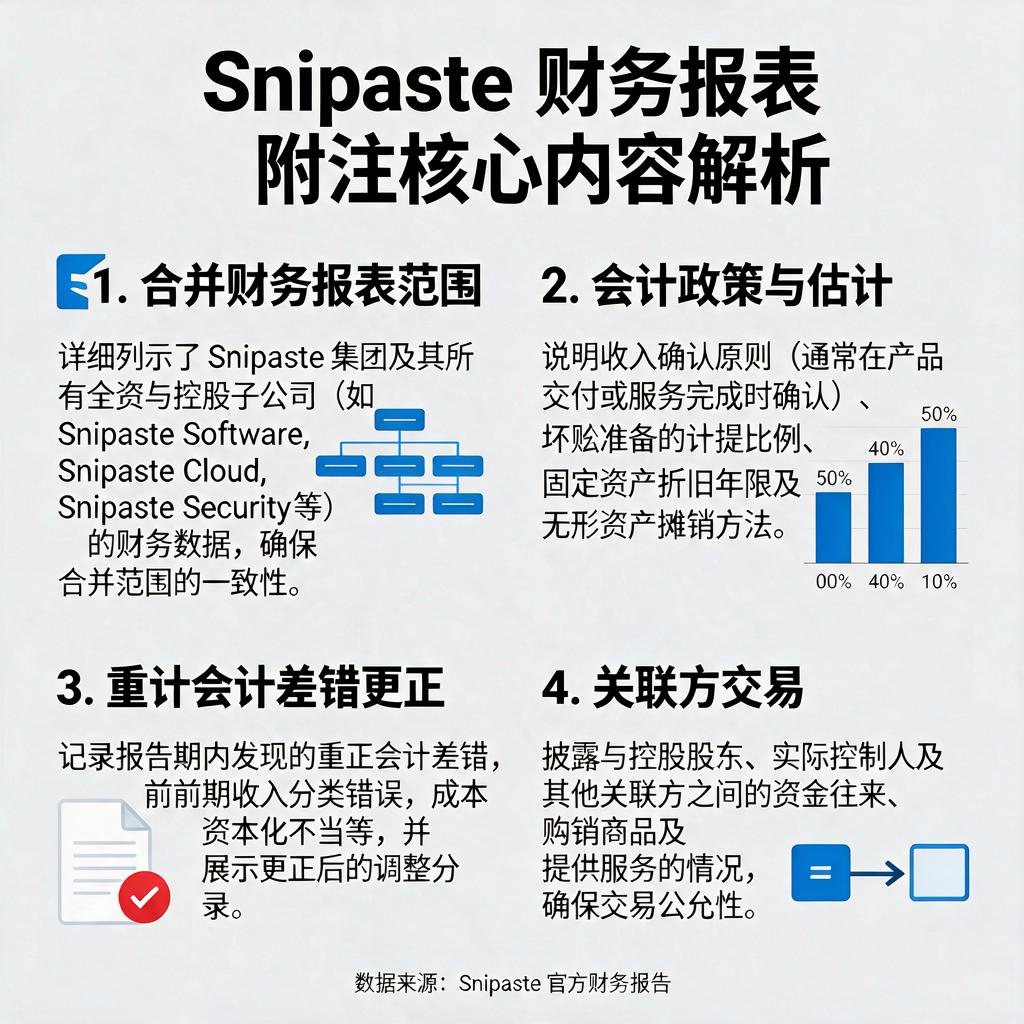 Snipaste财报附注说明都包含哪些核心内容?