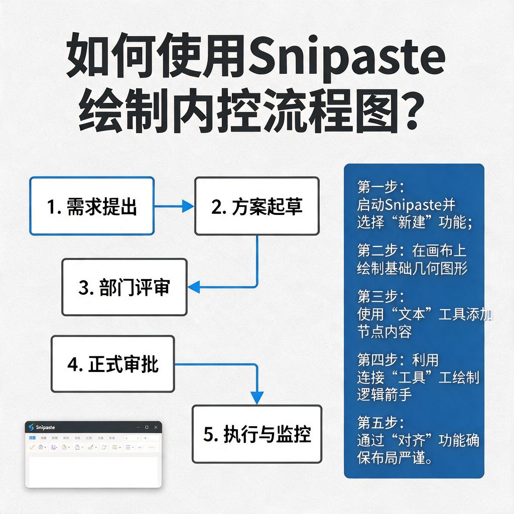 如何使用Snipaste绘制内控流程图?