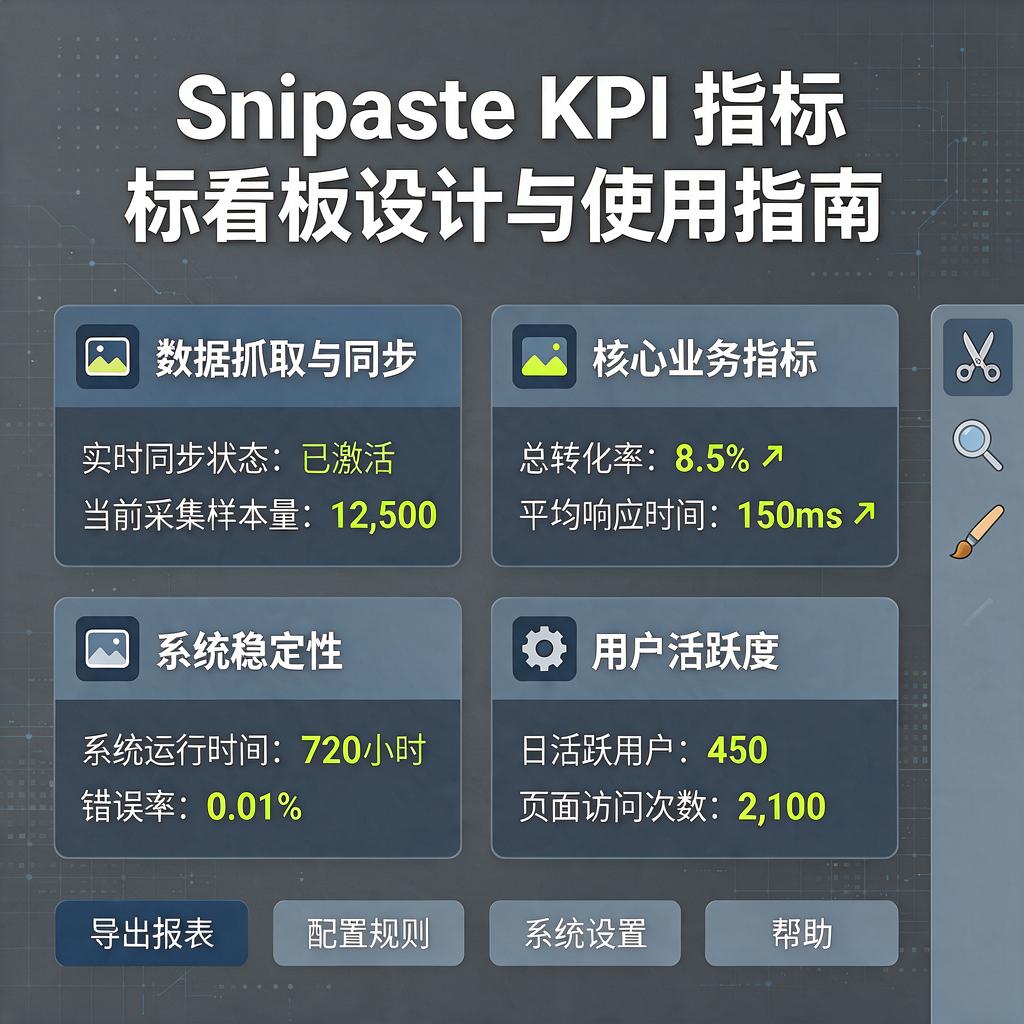 Snipaste KPI指标看板如何设计与使用?