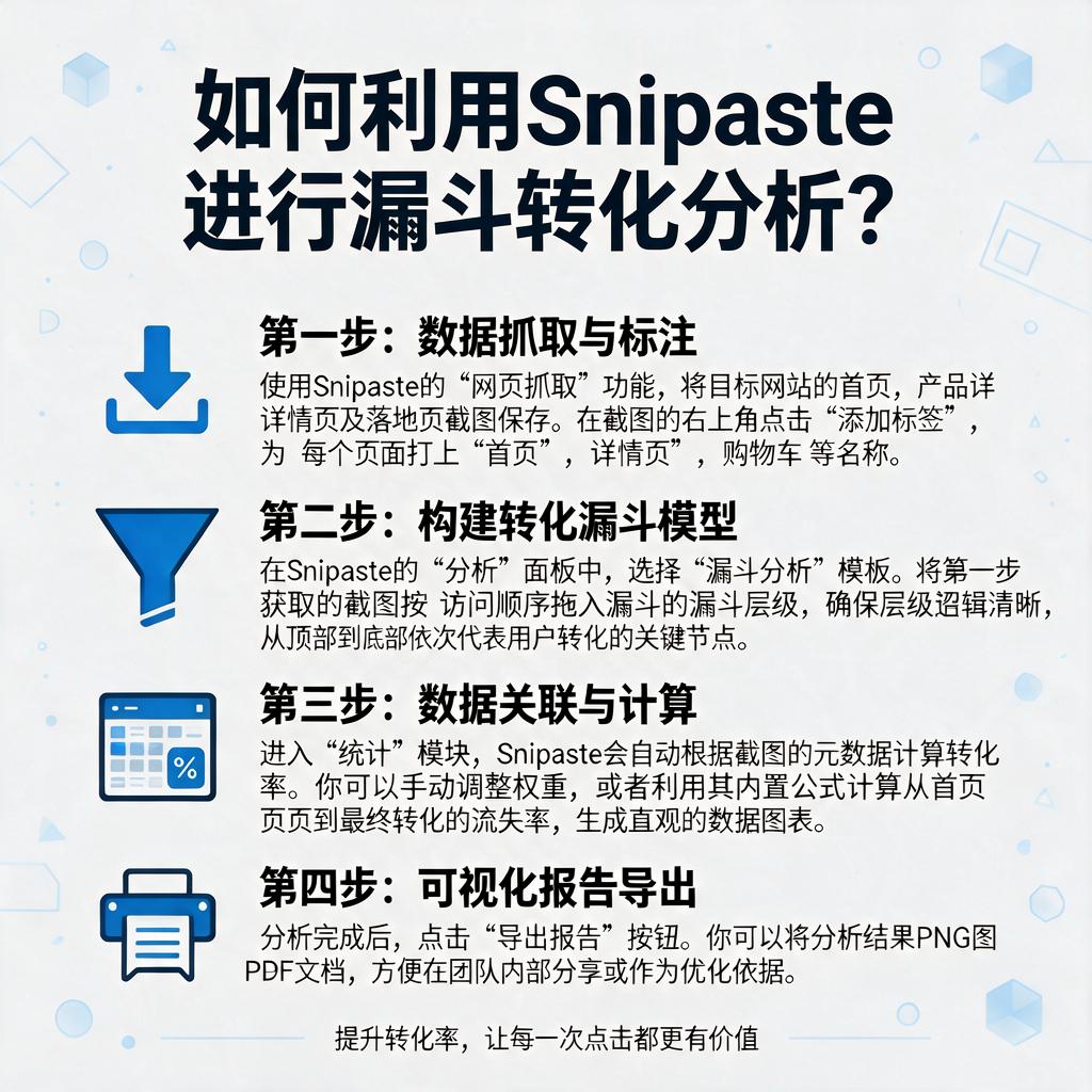 如何利用Snipaste进行漏斗转化分析?